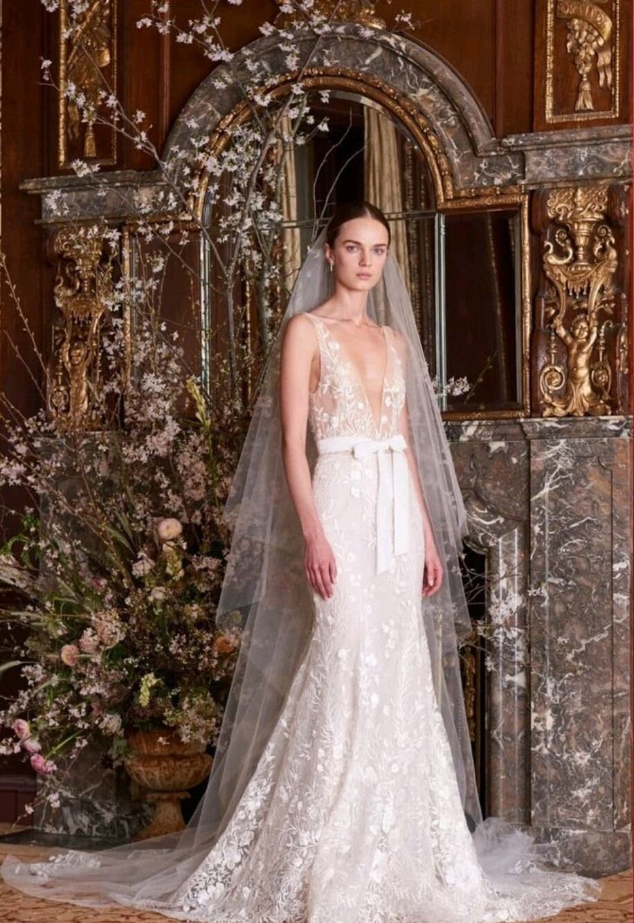 $9000 Monique Lhuillier Etoile Collection Wedding Dress Sz XS White Bride Bridal